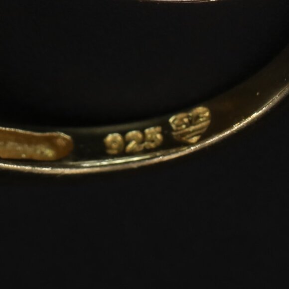 Designer Diamond Citrine Ring in Silver 925 and Gold 585 Stamped STUNNING - Picture 5 of 5